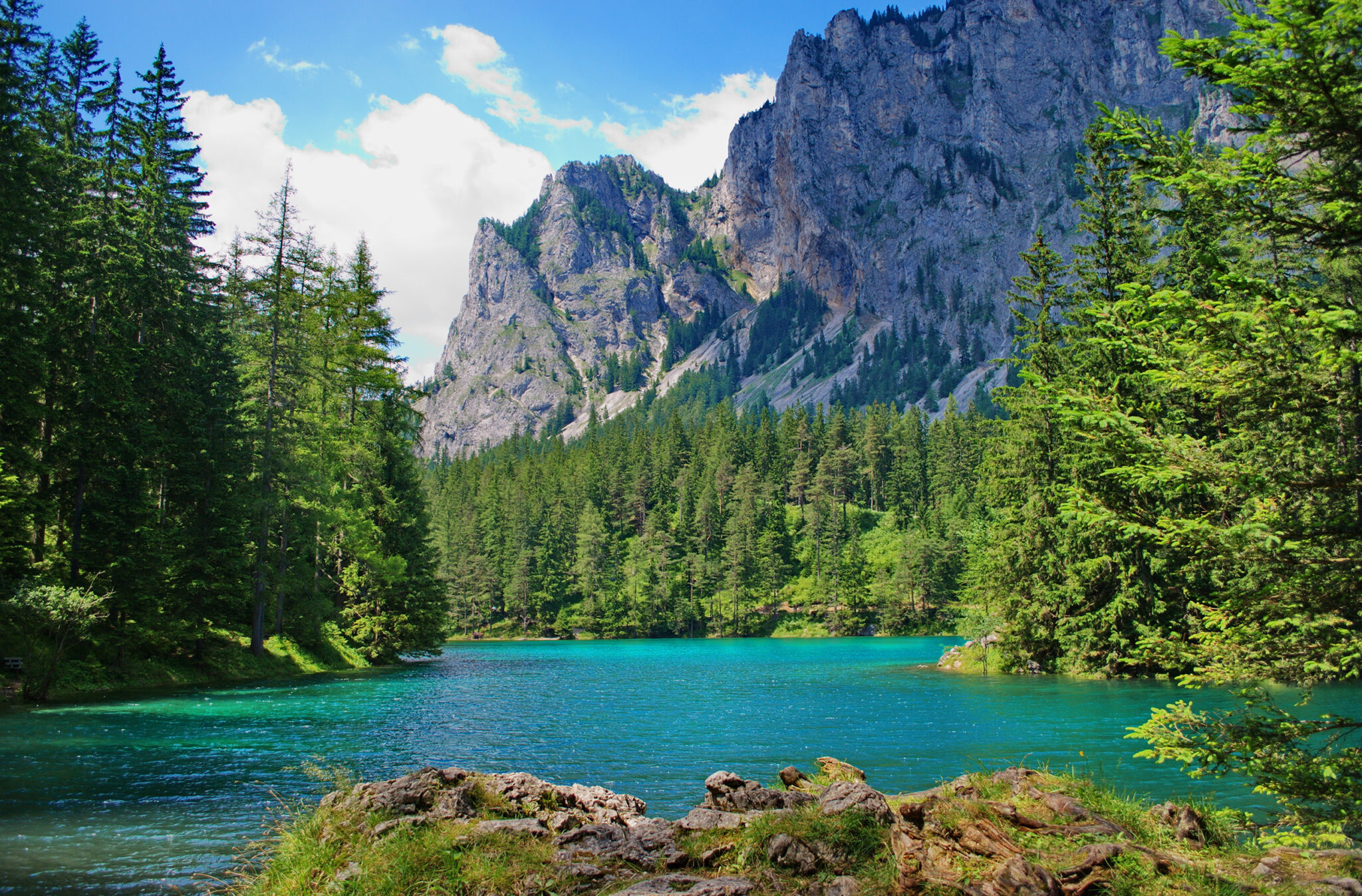 Grüner See Vergängliches Naturwunder in Österreich