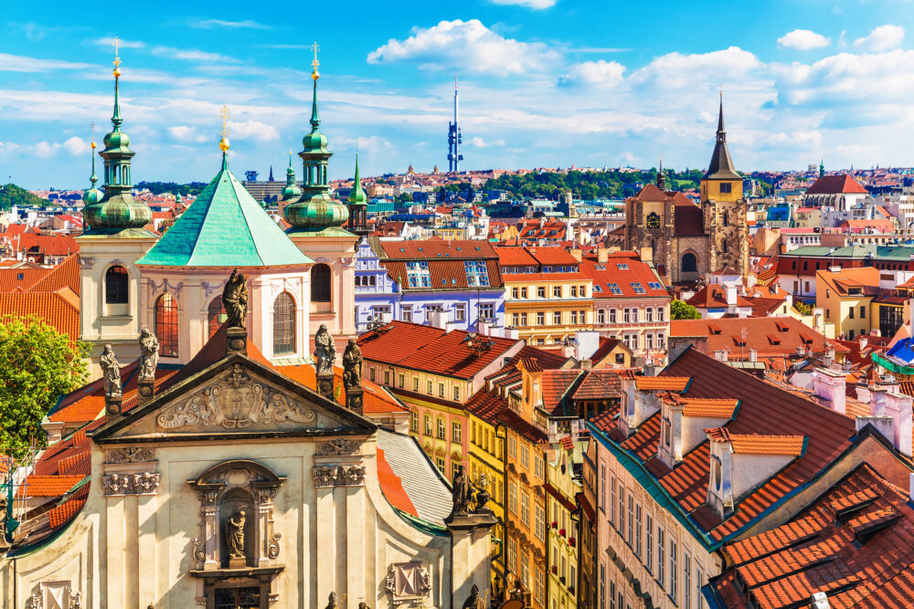 Tschechien Prag Altstadt Topview