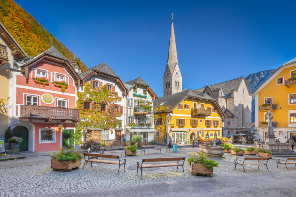 Österreich Hallstatt Altstadt