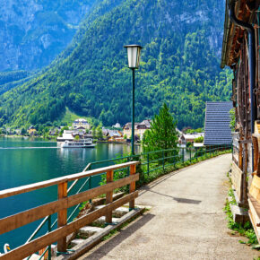 Österreich Hallstatt Holzzaun