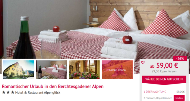 2 Tage Alpen Hotelgutschein