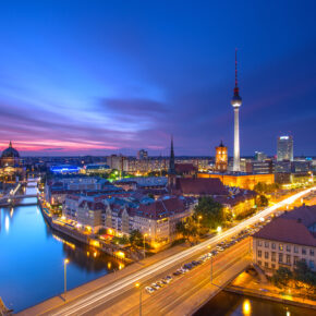 Berlin Sonnenuntergang Skyline