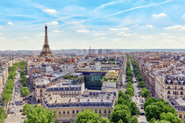 Frankreich Paris Aussicht auf Eiffelturm