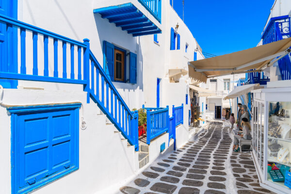 Griechenland Mykonos Häuser