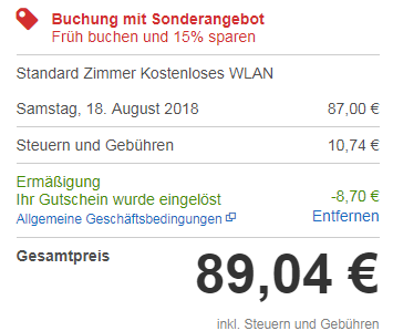 Hotels.com Gutschein