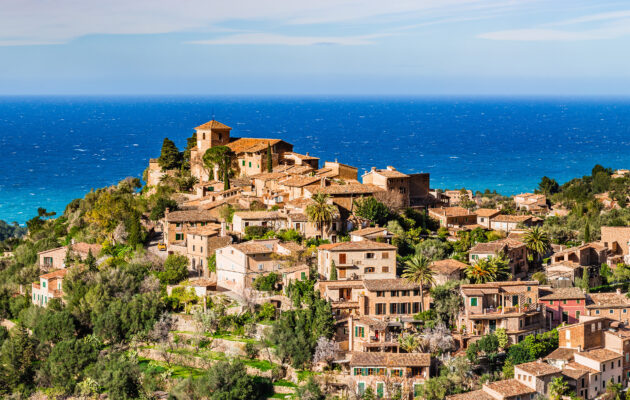 Mallorca Deia Häuser Ausblick