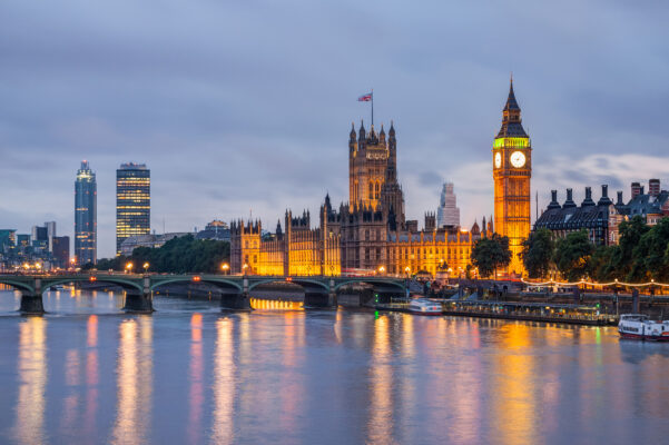 England London Abendlichter