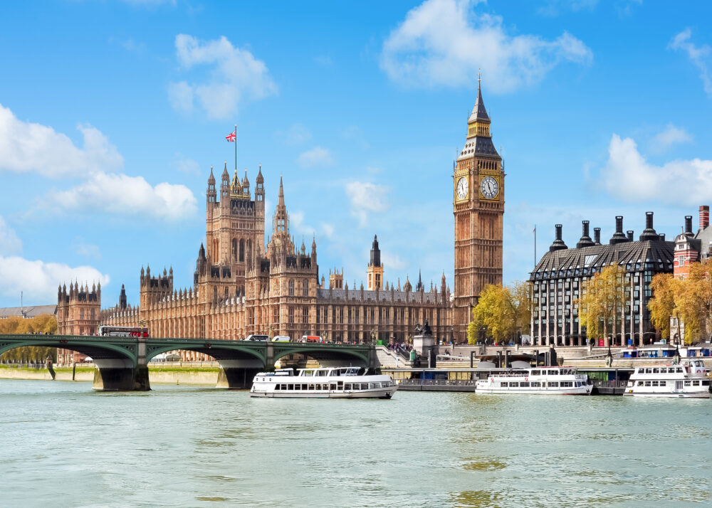 England Westminster Palace Flussblick