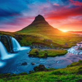Island Wasserfälle Vulkan
