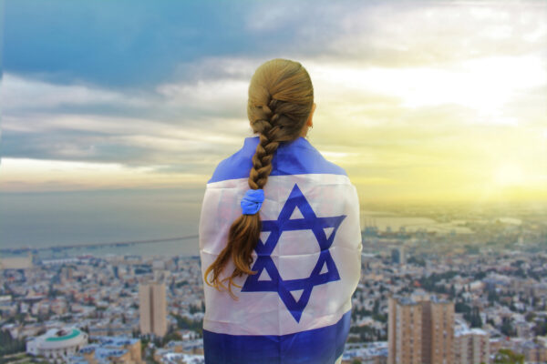 Israel Flagge Frau