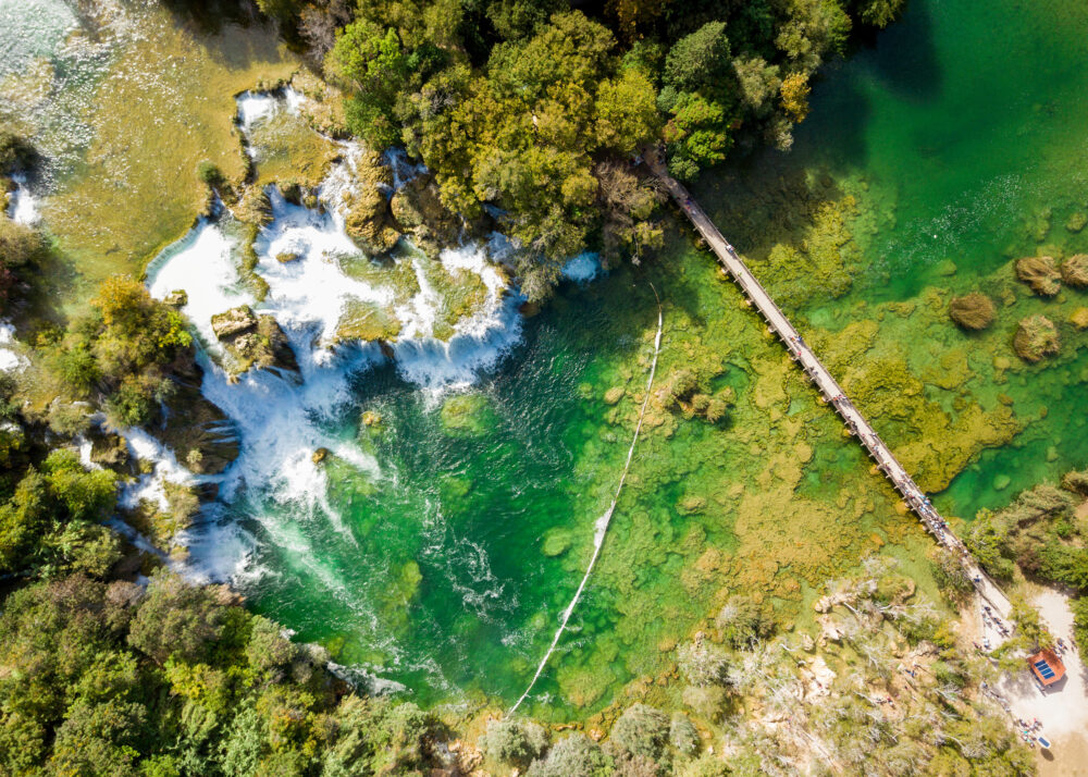 Kroatien Krka Nationalpark Luftbild