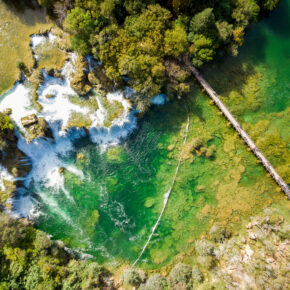 Kroatien Krka Nationalpark Luftbild