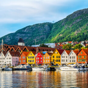 Norwegen Bergen Hafen