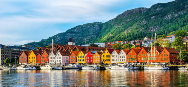 Norwegen Bergen Hafen