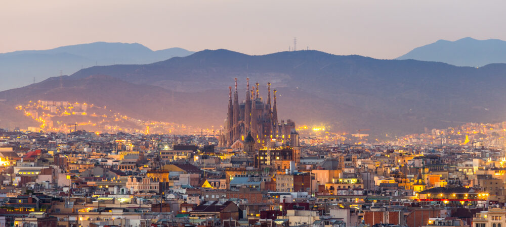 Spanien Barcelona Panoramablick