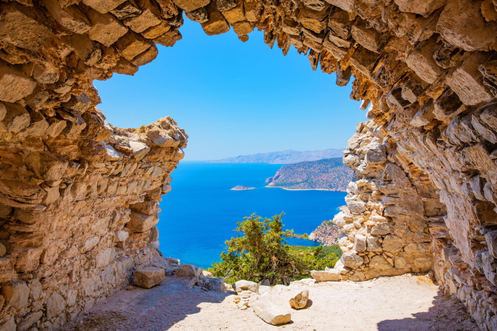 Griechenland Rhodos Monolithos Schloss