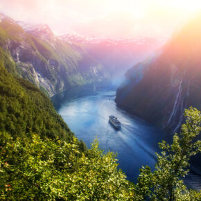 Norwegen Geirangerfjord Wasserfall