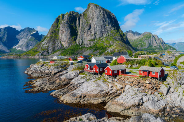 Norwegen Lofoten Fischerdorf