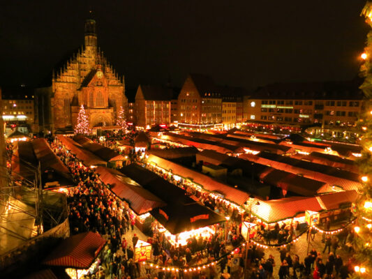 Nürnberg Weihnachtsmarkt Nacht