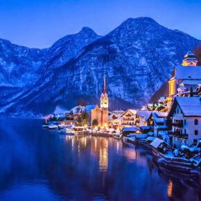Österreich Hallstatt Winter