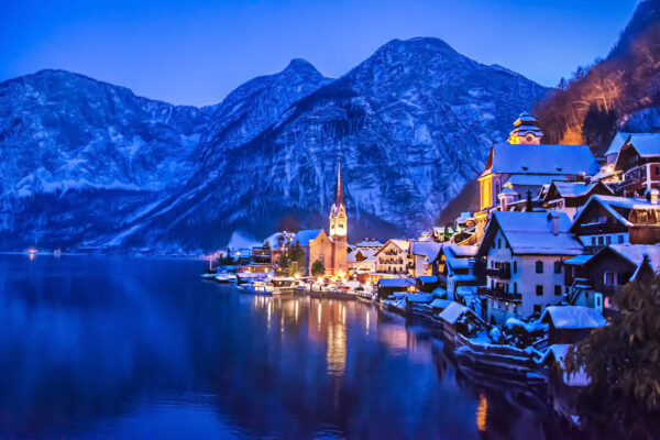 Österreich Hallstatt Winter