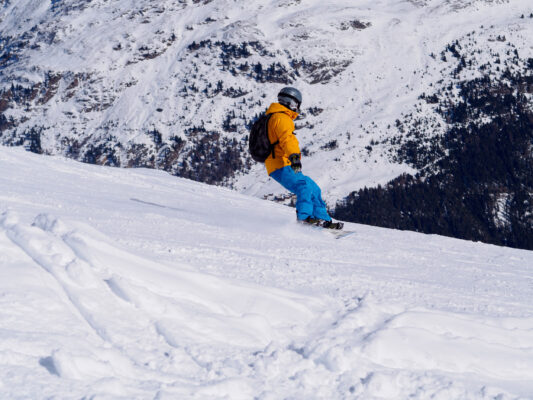 Österreich Sölden Snowboarder