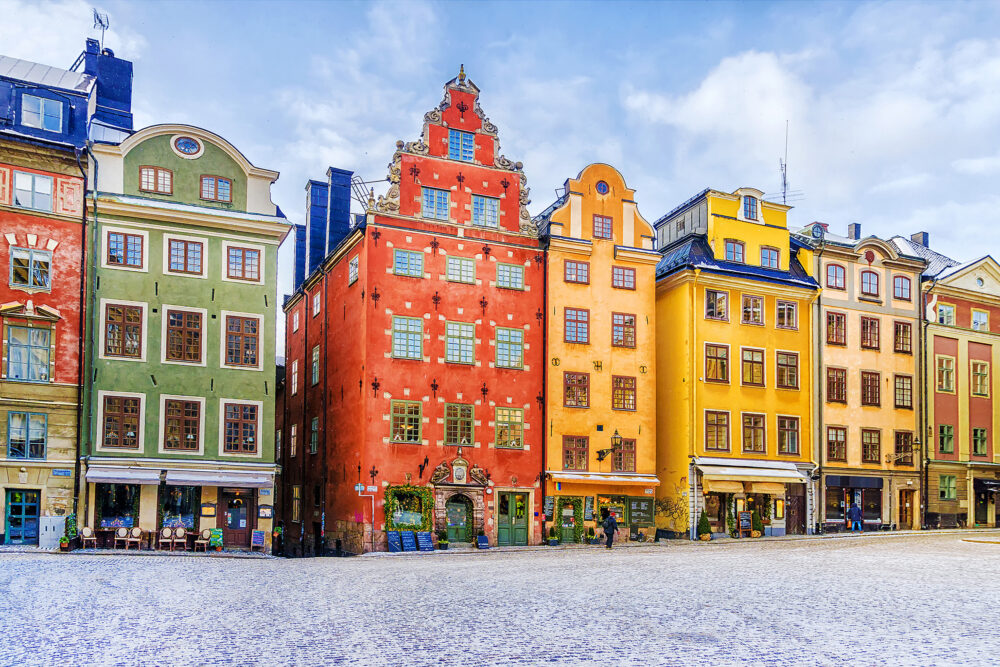 Schweden Stockholm Bunt Winter
