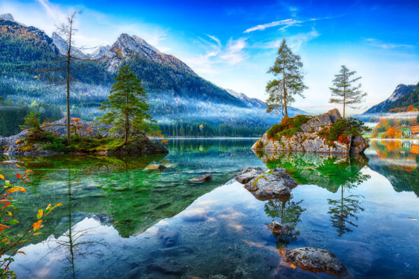 Bayern Hintersee Spiegelung