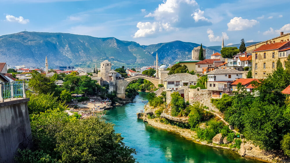Bosnien Mostar Blick