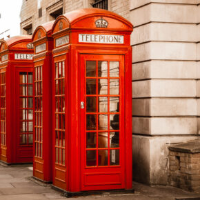 england london phone boxes