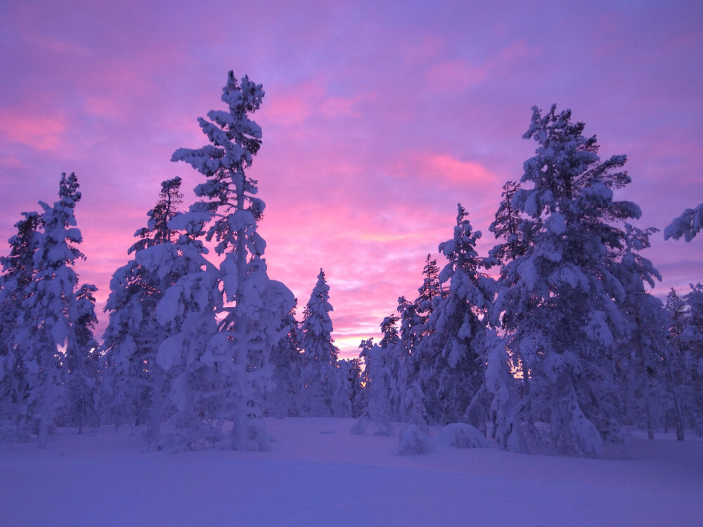 finnland lapland landschaft sunset