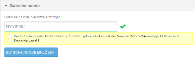 NY Pass Gutschein
