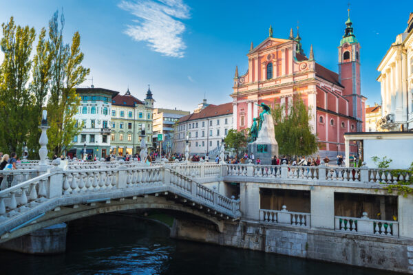 Slowenien Ljubljana Brücke