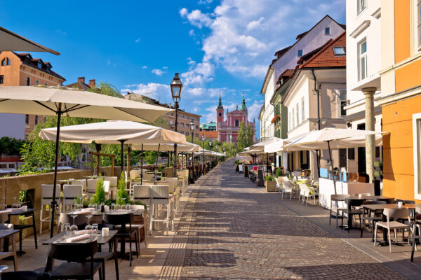 Slowenien Ljubljana Cafés