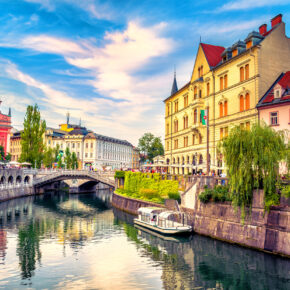 Slowenien Ljubljana Kanal