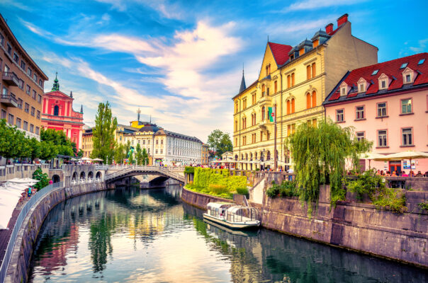 Slowenien Ljubljana Kanal