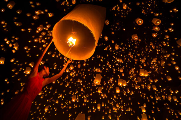 Thailand Chian Mai Loy Krathong Frau