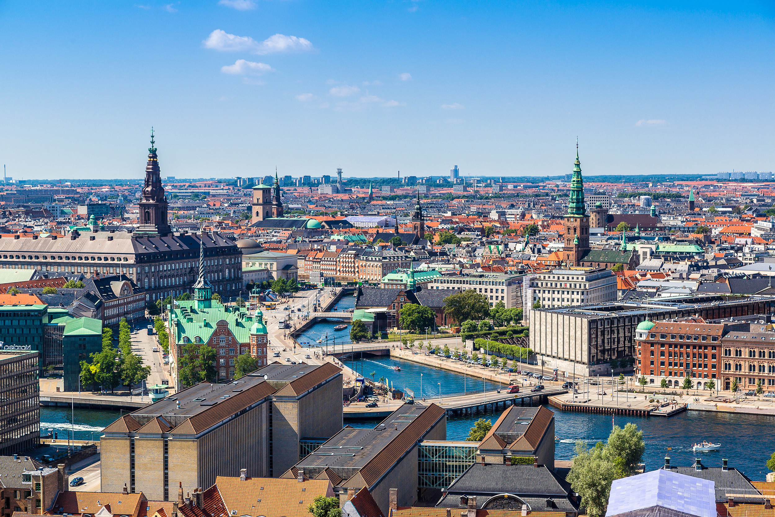 Kopenhagen Zentrum von oben