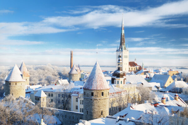 Estland Tallinn Weihnacht Schnee