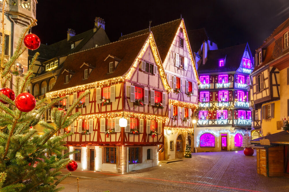 Frankreich Colmas Altstadt Weihnacht