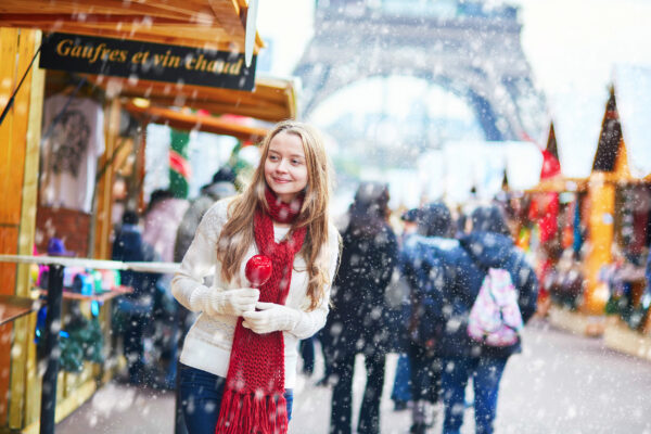 Frankreich Paris Weihnachtsmarkt Frau