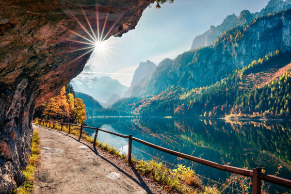 Österreich Gosausee Herbst bunt