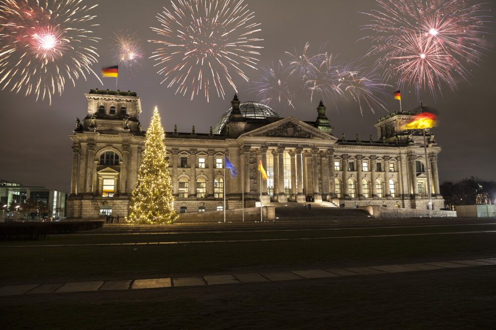 Berlin Reichstag Feuerwerk