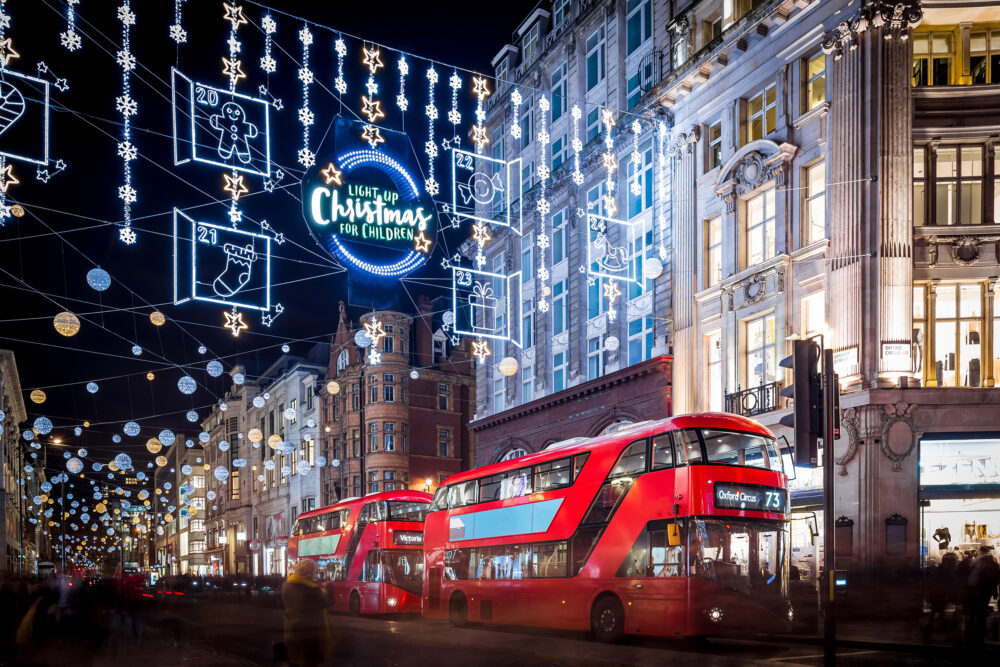 Großbritannien London Weihnachten Beleuchtung