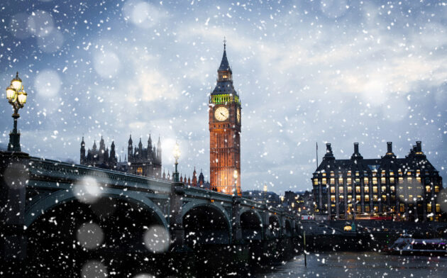 Großbritannien London Schnee