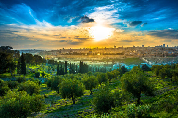 Israel Jerusalem Sonne gruen