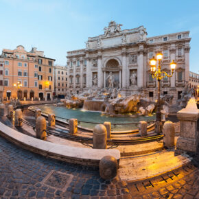 Italien Rom Trevi Brunnen Lichter