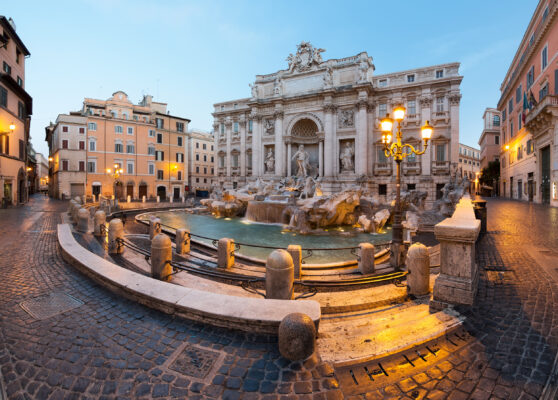 Italien Rom Trevi Brunnen Lichter