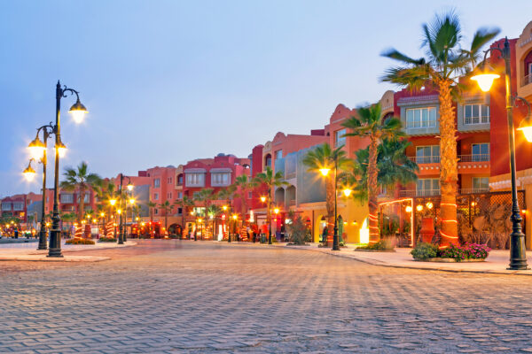 Ägypten Hurghada Haeuser Marina Straße