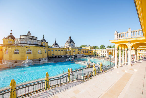 Ungarn Budapest Szechenyi Sonne